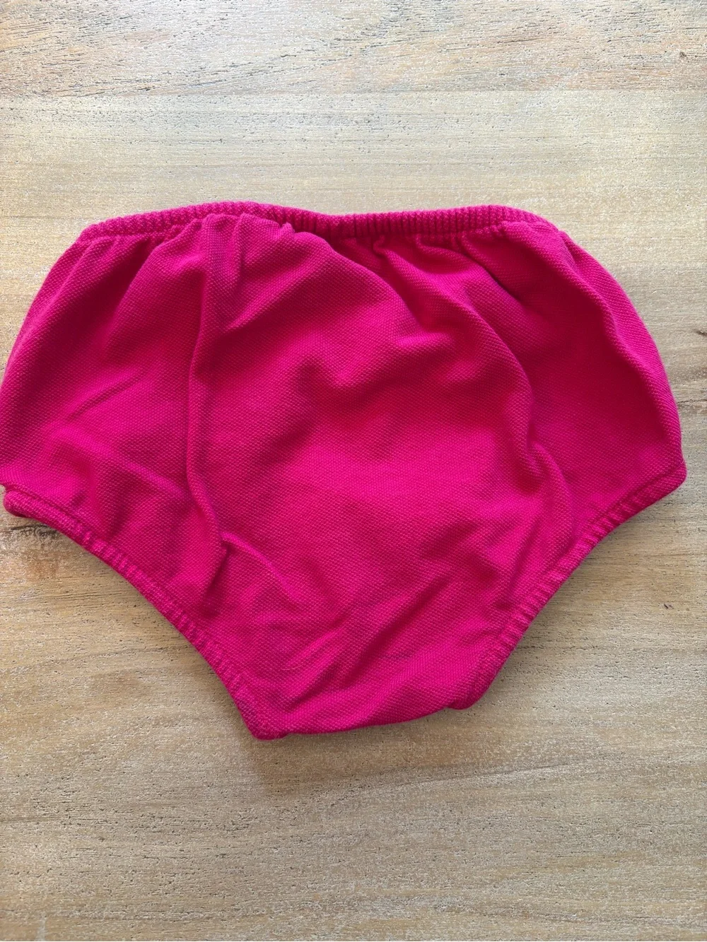 Ralph Lauren Baby Girl Hot Pink Diaper Cover Bloomer 24M 100% Cotton Pique